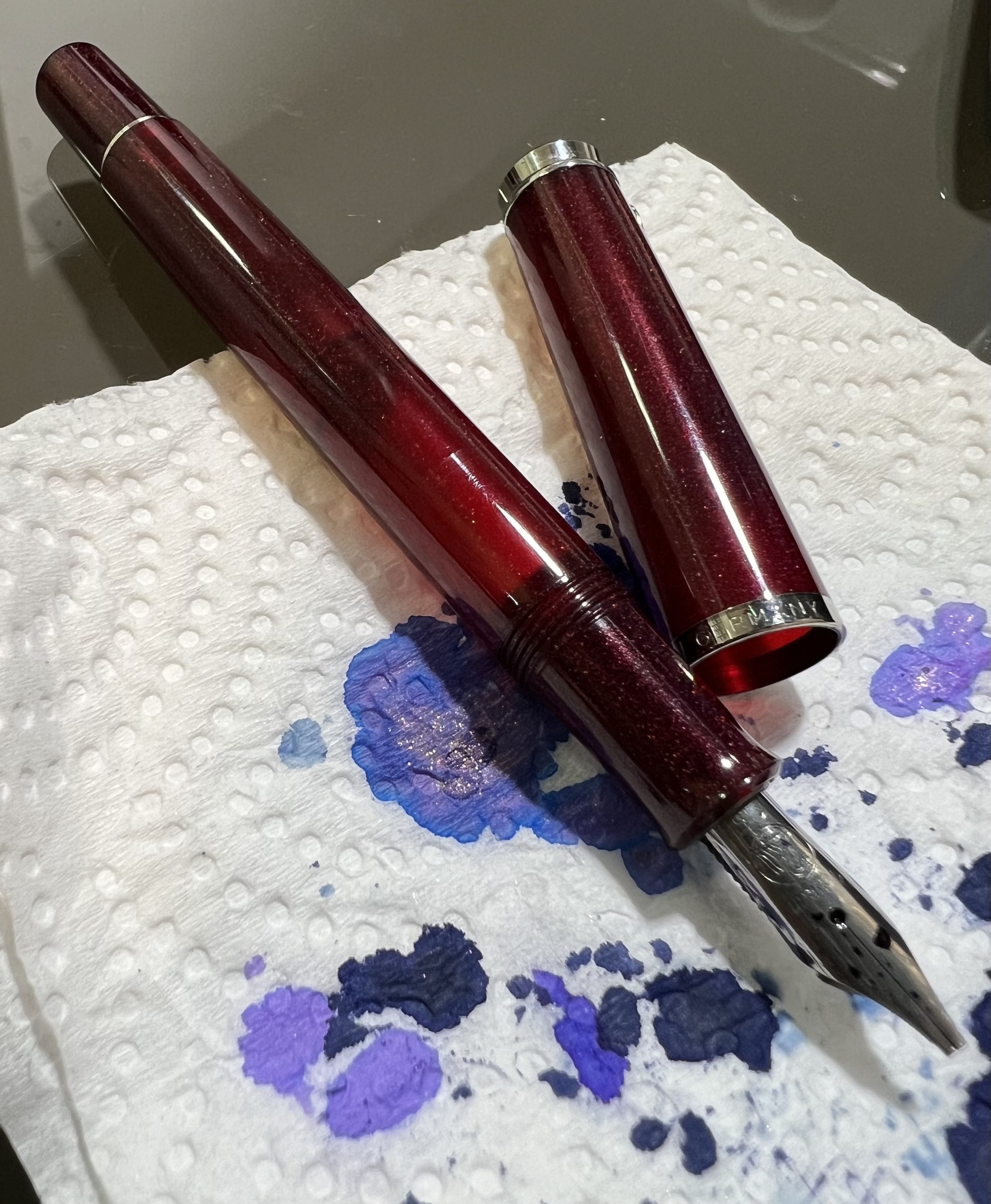 Red fountain pen